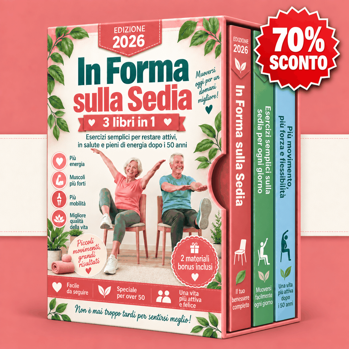 Esercizi sulla Sedia per Senior – 3 Libri in 1