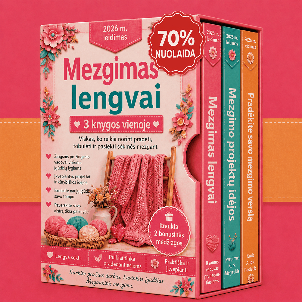 Rinkinys: Mezgimas Lengvai – 3 Knygos Viename