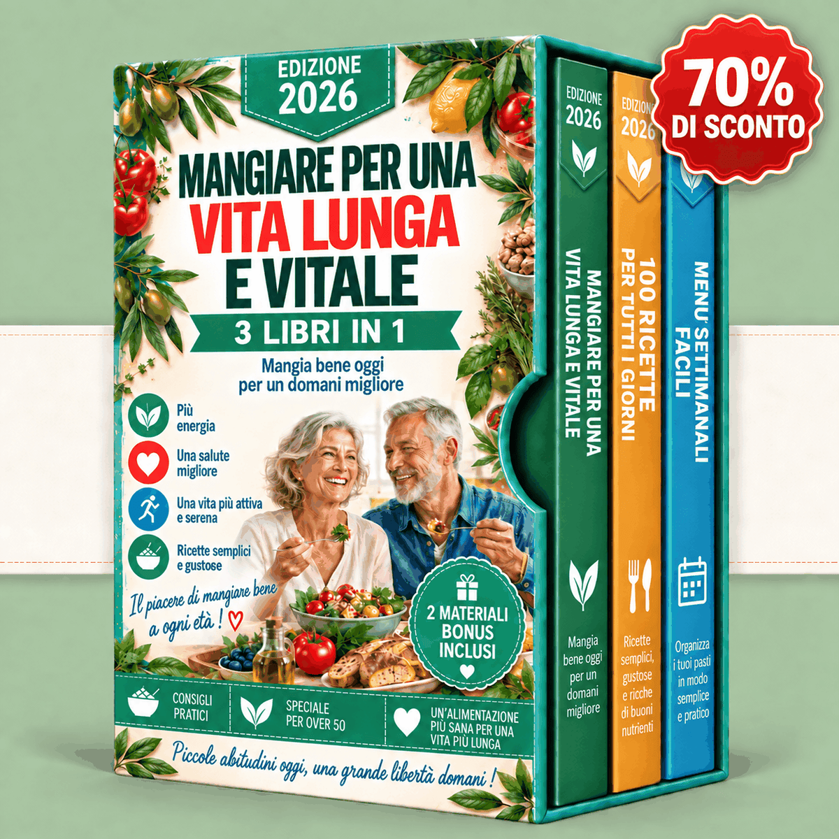 Dieta della Longevità: 100 Ricette – 3 Libri in 1