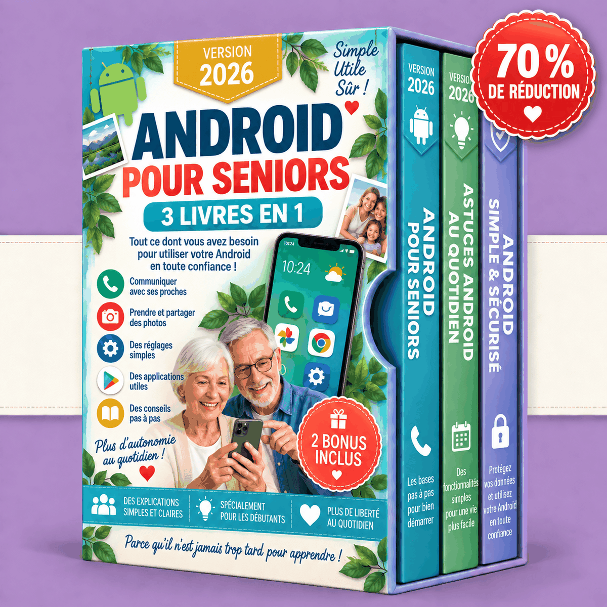 Android pour les Seniors – 3 Livres en 1