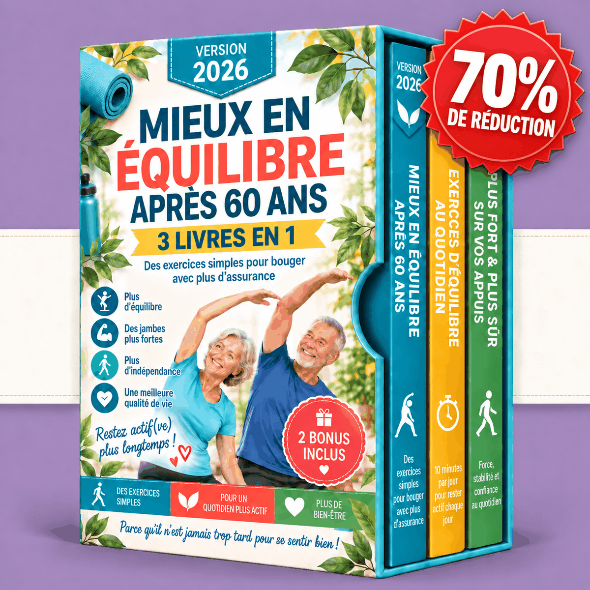 Exercices d'Équilibre – 3 Livres en 1