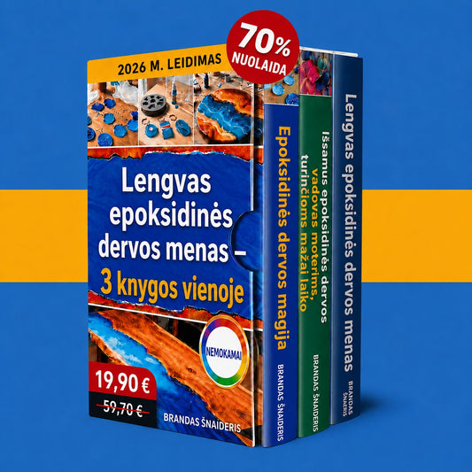 Epoksidinės dervos pradedančiųjų vadovas + 2 DOVANOS