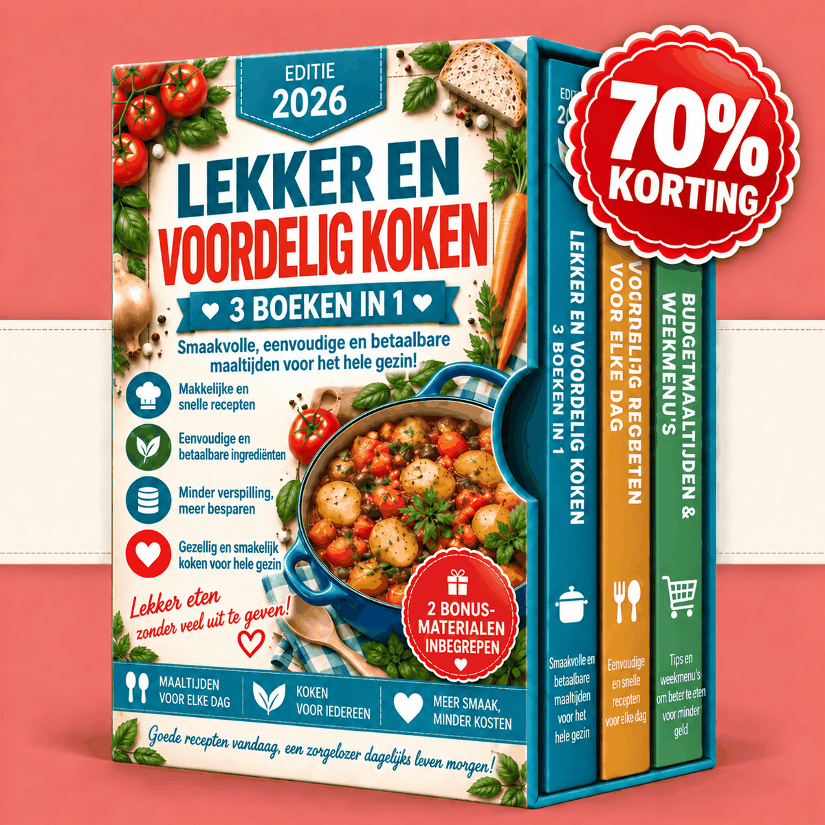 Budget Recepten – 3 Boeken in 1