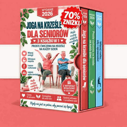 Ćwiczenia na krześle dla seniorów – 3 Książki w 1
