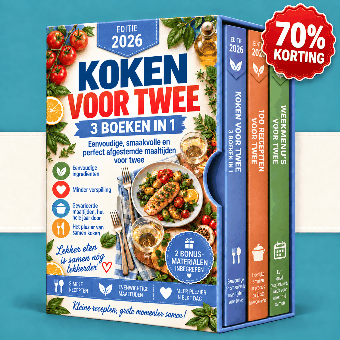 Koken voor Twee – 3 Boeken in 1