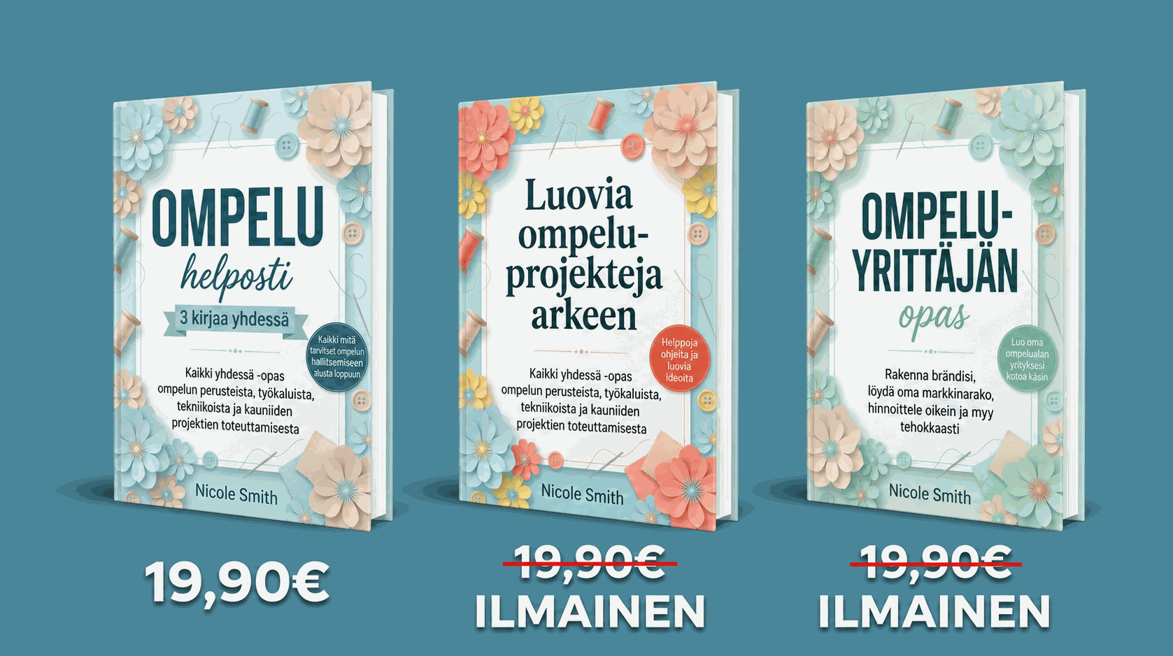 3 kirjan paketin yleiskatsaus