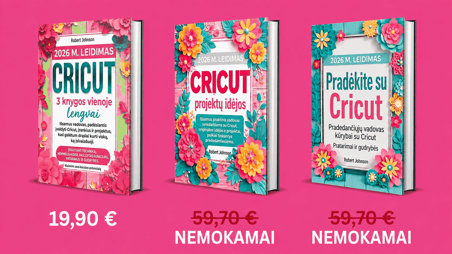 Cricut 3 knygų paketas