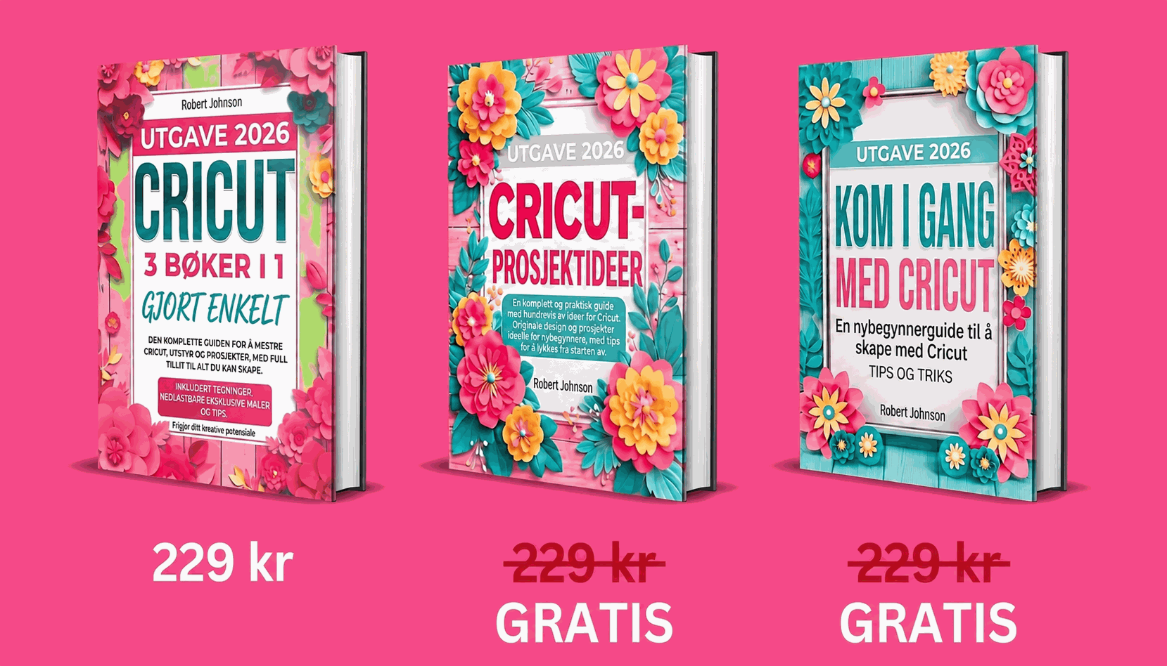 Cricut 3 Bøker Pakke