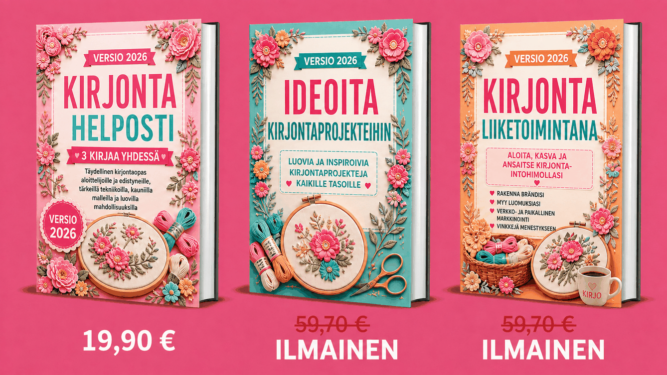 Kirjonta On Helppoa – 3 Kirjaa 1:ssä