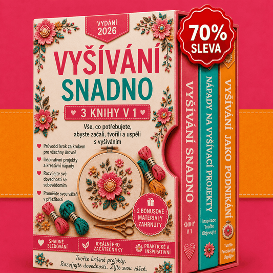 Vyšívání Snadno a Rychle – 3 Knihy v 1