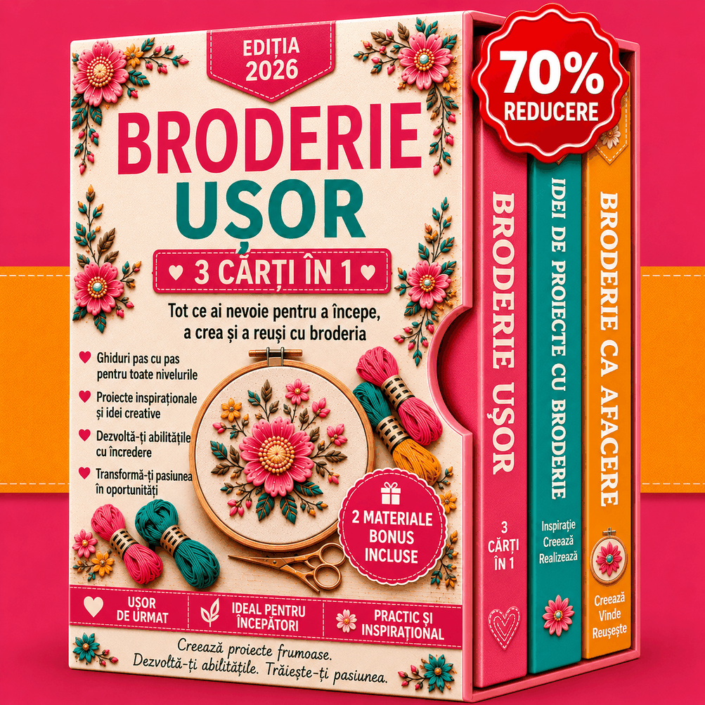 Broderie Simplificată – 3 Cărți în 1