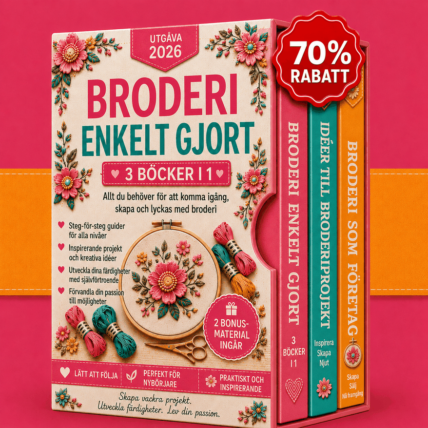 Broderi Är Enkelt – 3 Böcker i 1