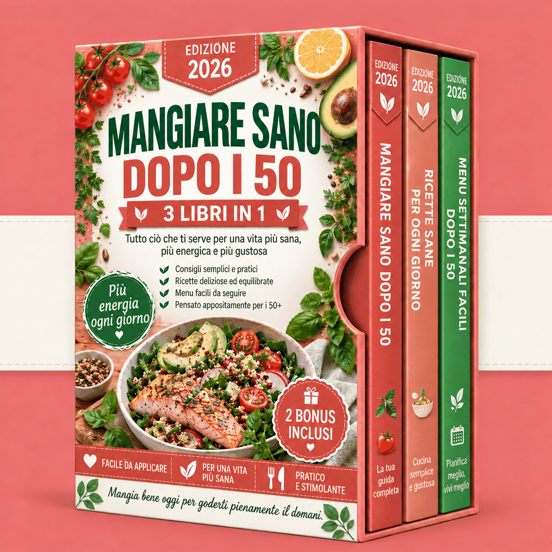 Alimentazione Sana Dopo i 50 Anni – 3 Libri in 1