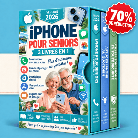 iPhone pour les Seniors – 3 Livres en 1