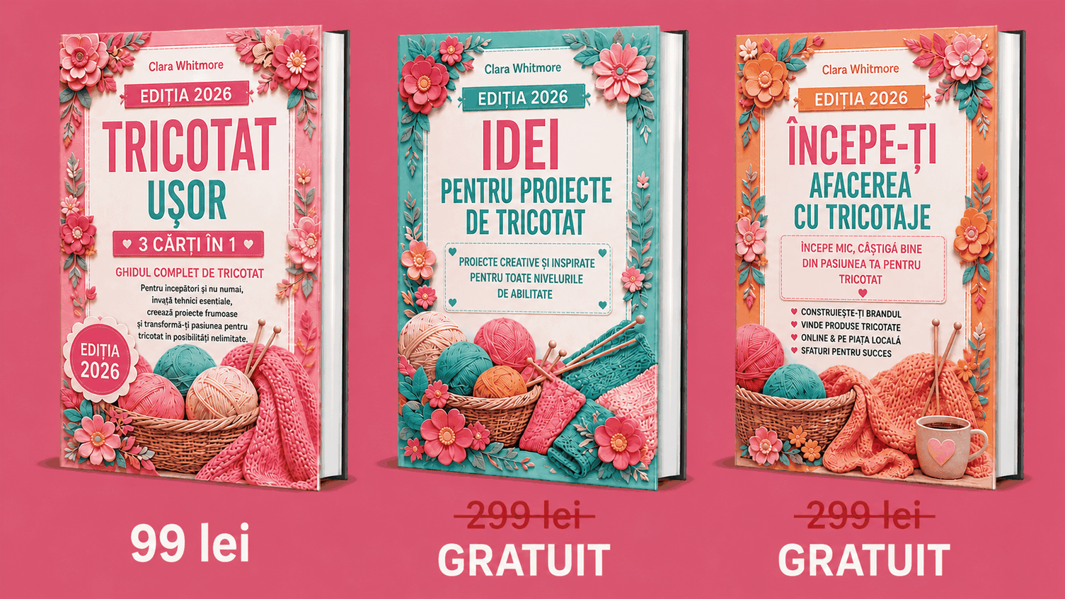 Tricotatul Simplificat – Prezentare 3 cărți