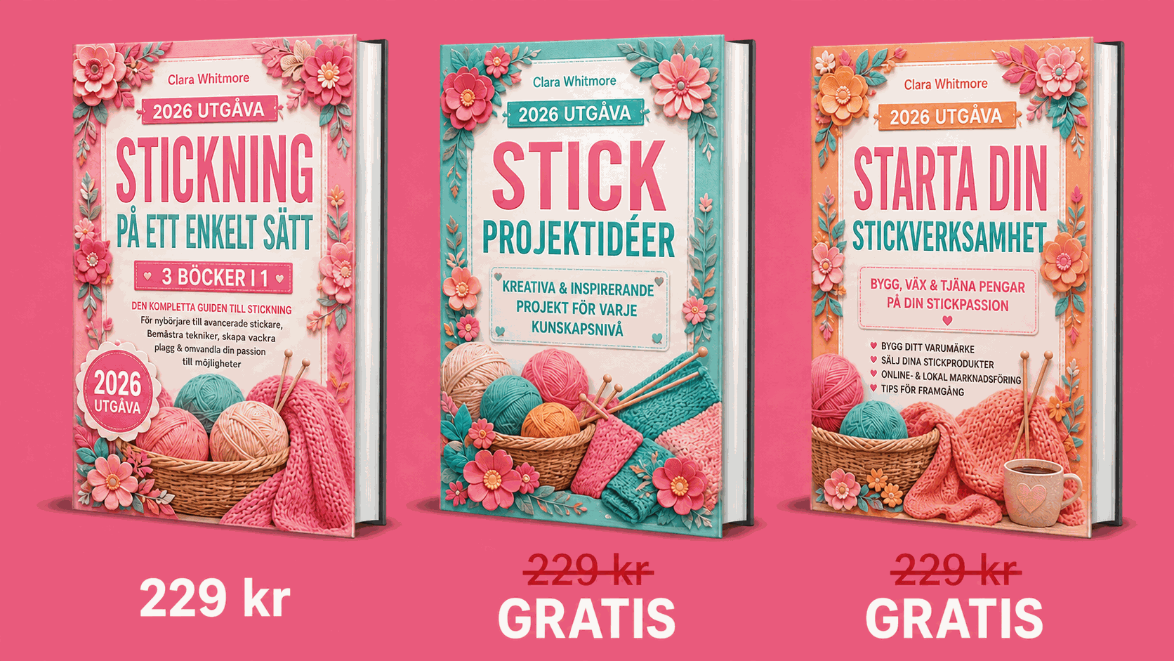 Stickning Gjort Enkelt – 3 böcker översikt