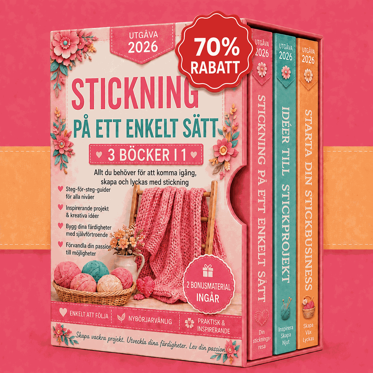 Stickning Gjort Enkelt-paketet