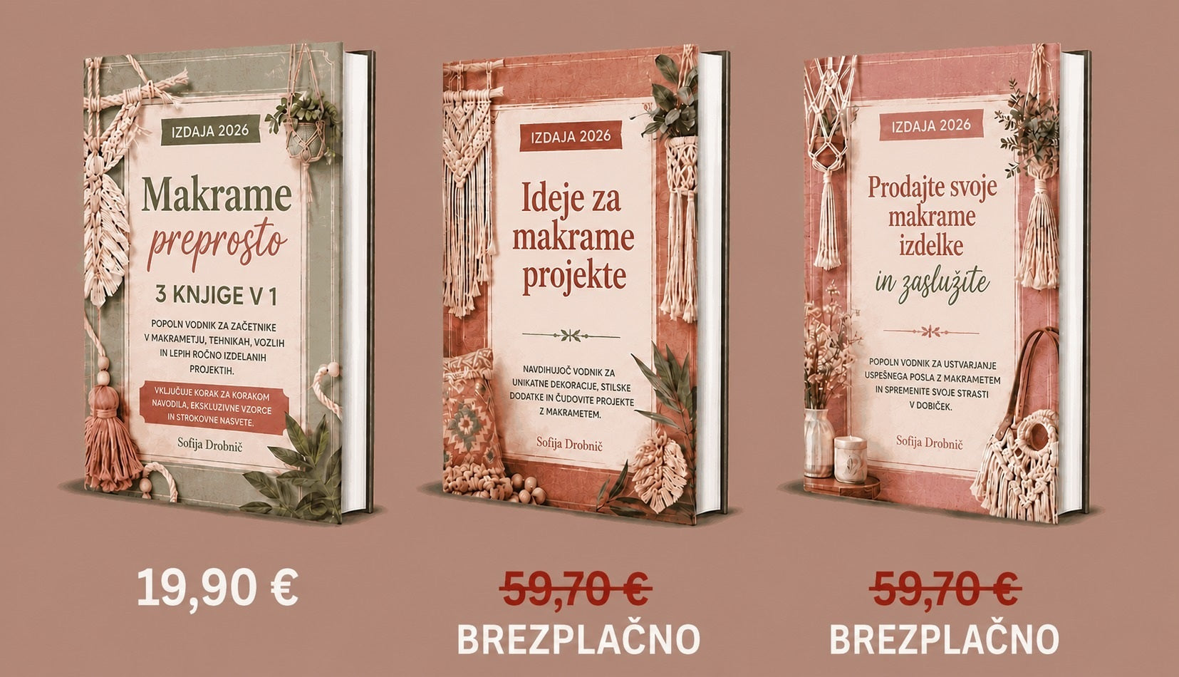 Makramé Gjort Nemt – De 3 bøger