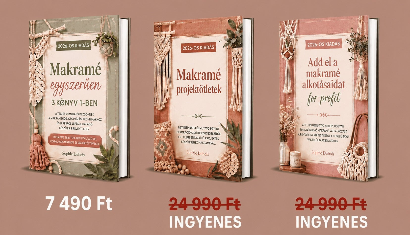 Makramé Gjort Nemt – De 3 bøger