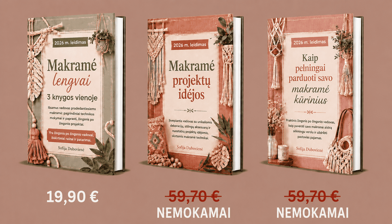 Makramė Lengvai – 3 knygos