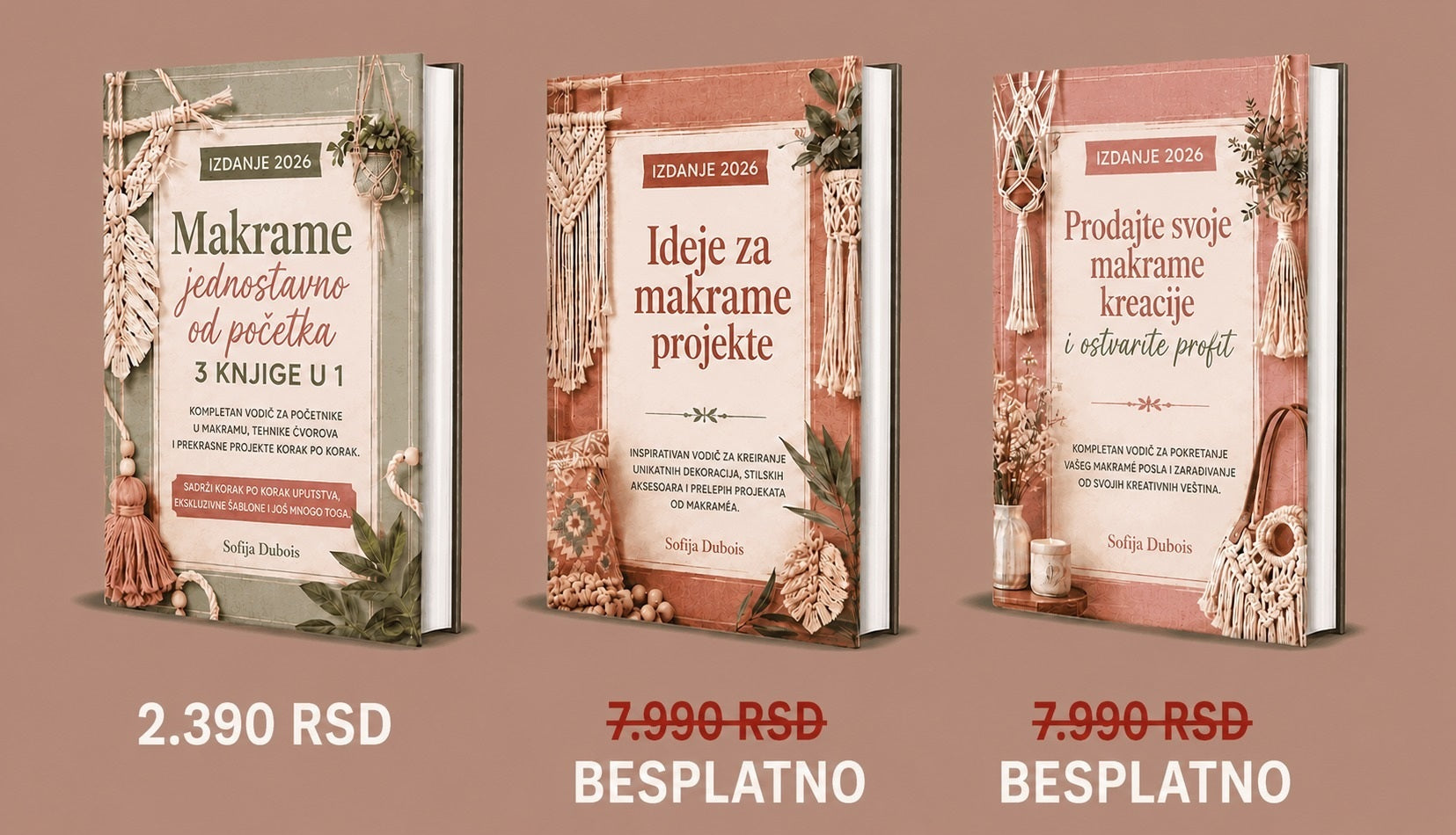 Makramé Gjort Nemt – De 3 bøger