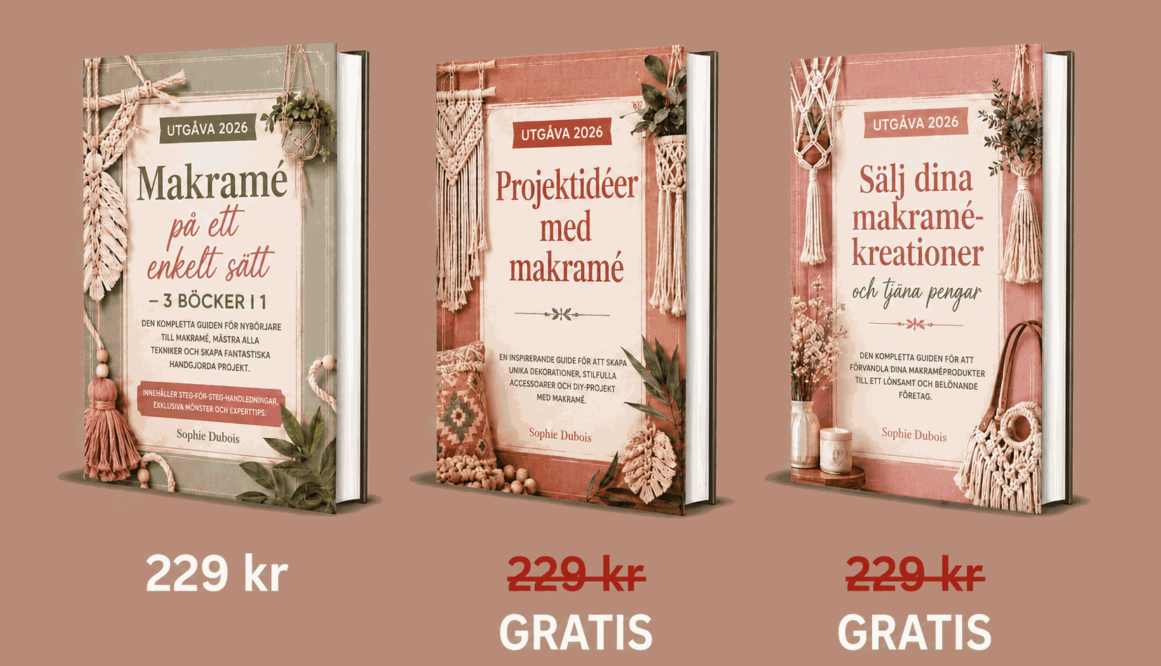 Makramé på ett enkelt sätt – De 3 böckerna