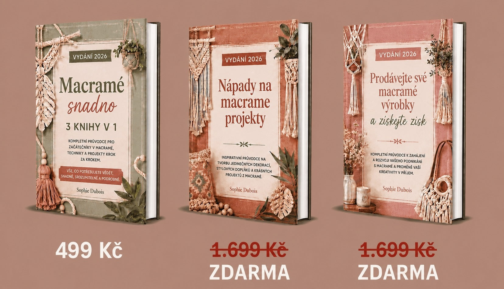 Makramé Gjort Nemt – De 3 bøger