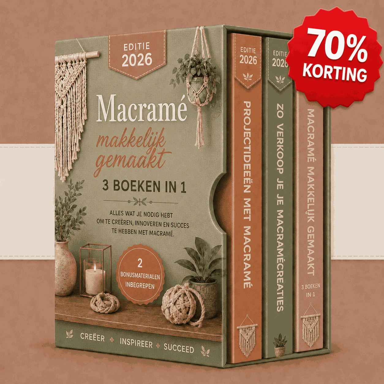 Pakket: Macramé Simpel Gemaakt – 3 Boeken in 1