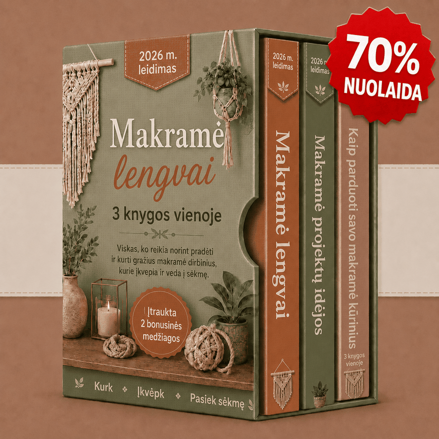 Rinkinys: Makramė Lengvai – 3 Knygos Viename