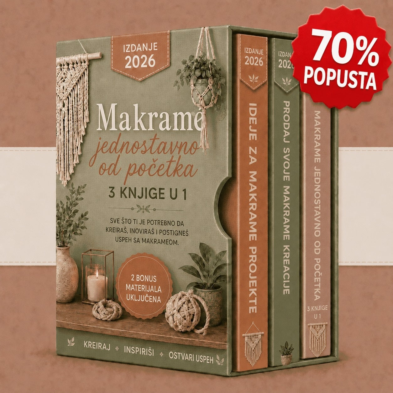Komplet: Potpuni vodič za makrame – 3 knjige u 1