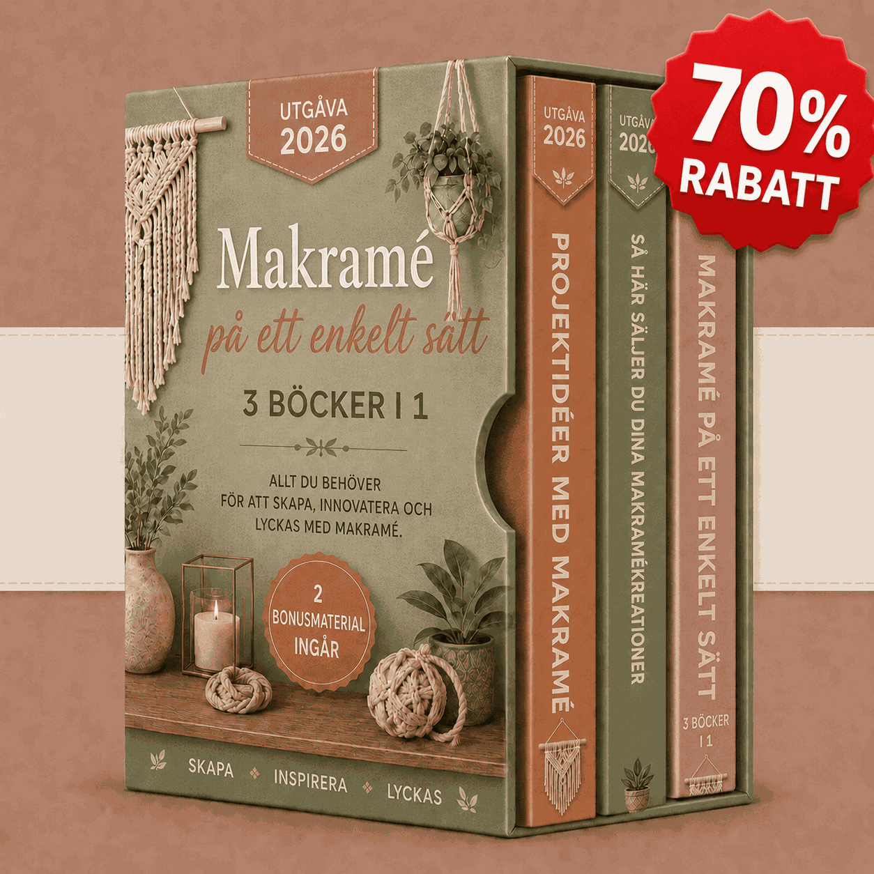 Paket: Makramé på ett enkelt sätt – 3 böcker i 1