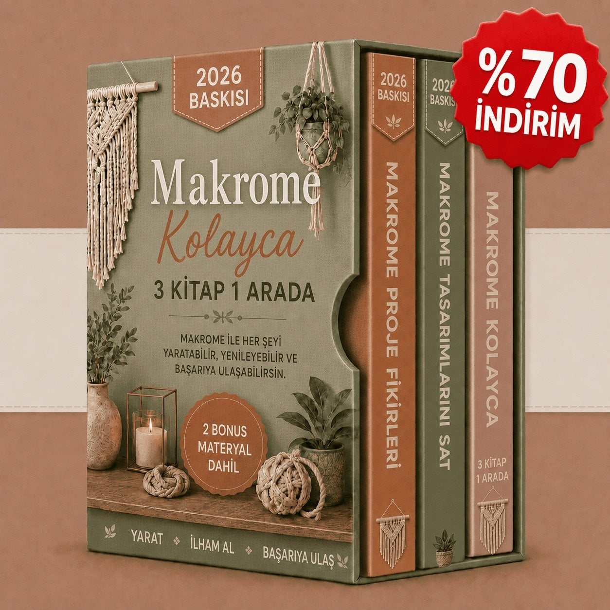 Kolay Makrome Seti – 1 Arada 3 Kitap