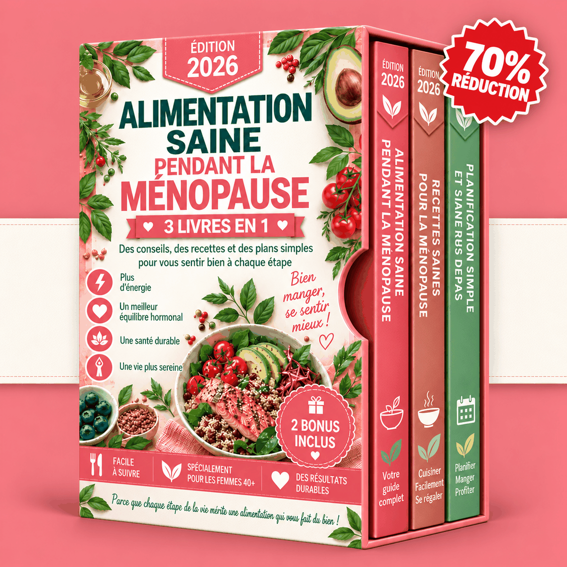 Régime Ménopause – 3 Livres en 1