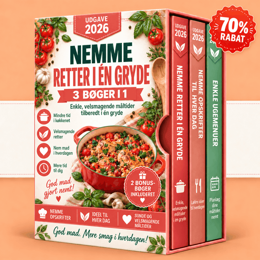 One-Pot Opskrifter – 3 Bøger i 1