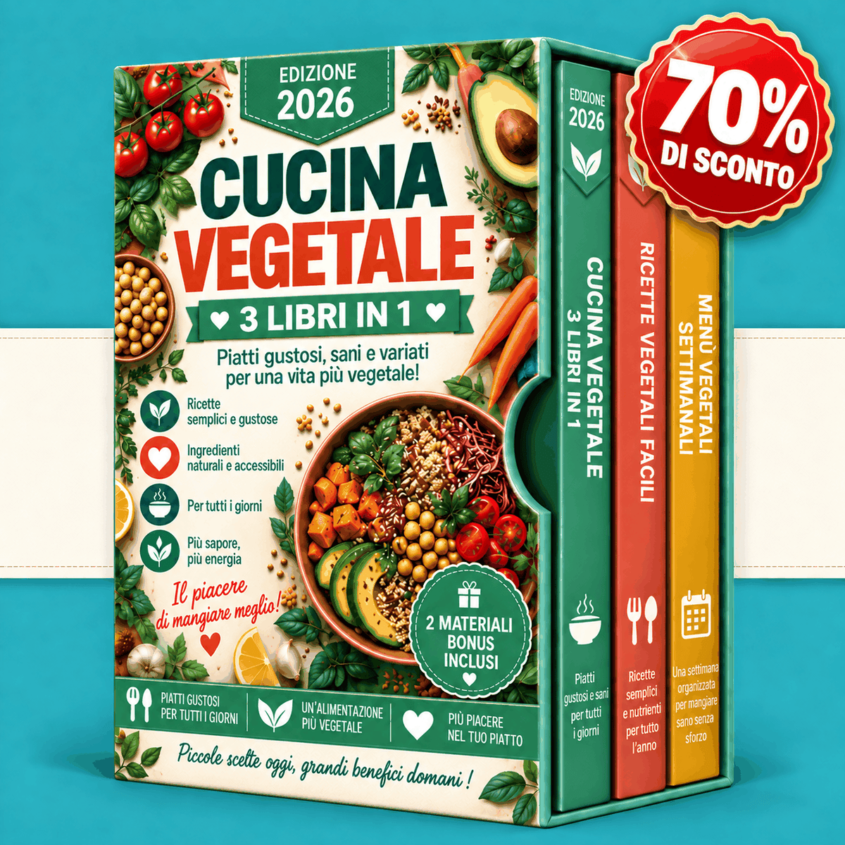 Cucina Vegetale – 3 Libri in 1