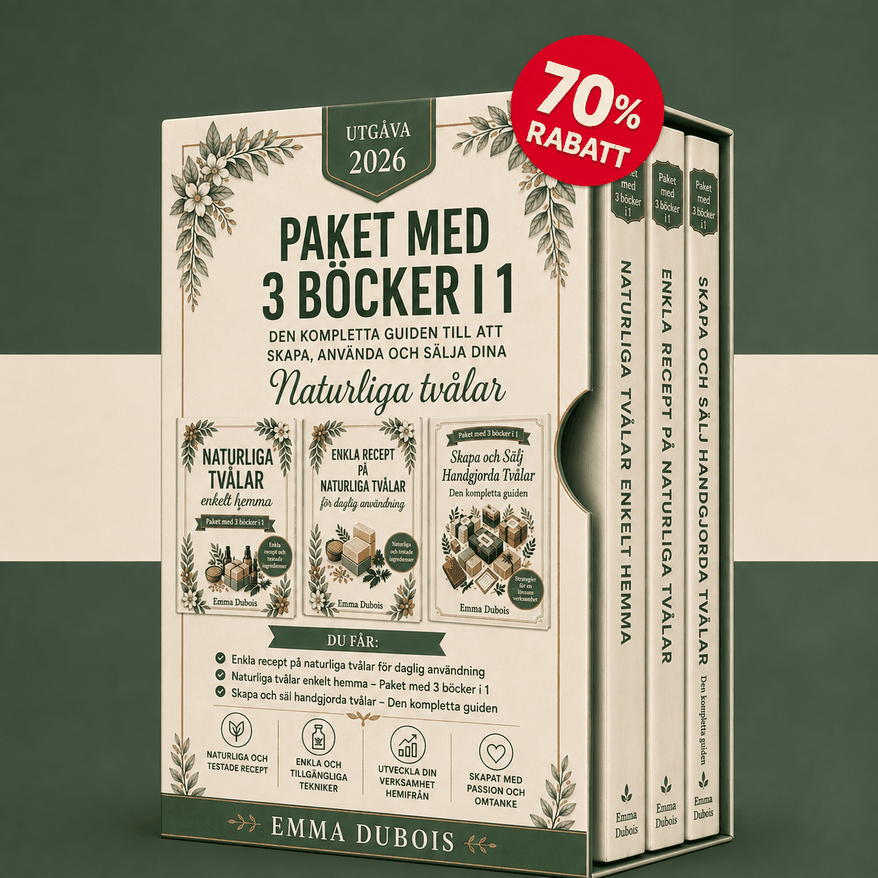 Hemgjorda Naturliga Tvålar Enkelt Förklarat – 3 Böcker i 1