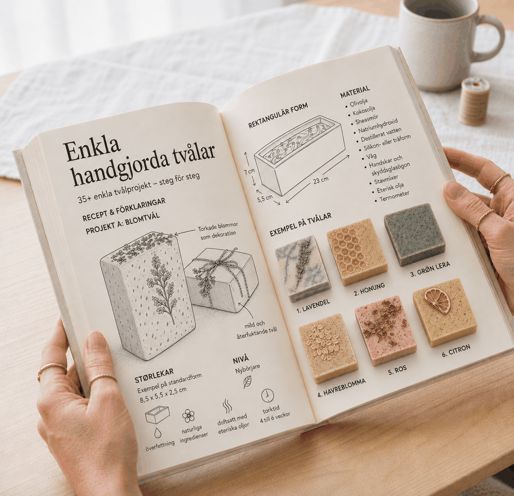 Hemgjorda Naturliga Tvålar Enkelt Förklarat – 3 Böcker i 1
