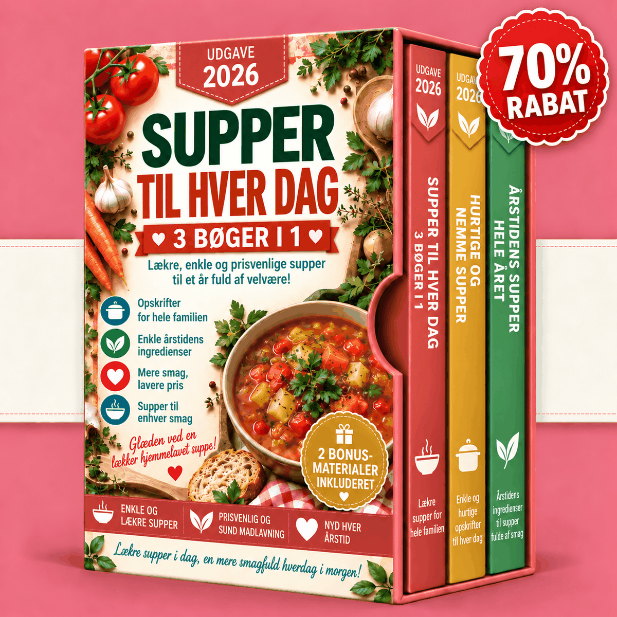 Suppe Kogebog – 3 Bøger i 1