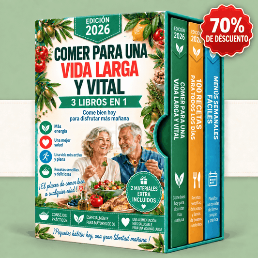 Dieta de Longevidad: 100 Recetas – 3 Libros en 1