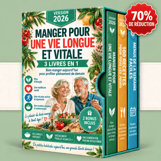 Régime Longévité: 100 Recettes – 3 Livres en 1