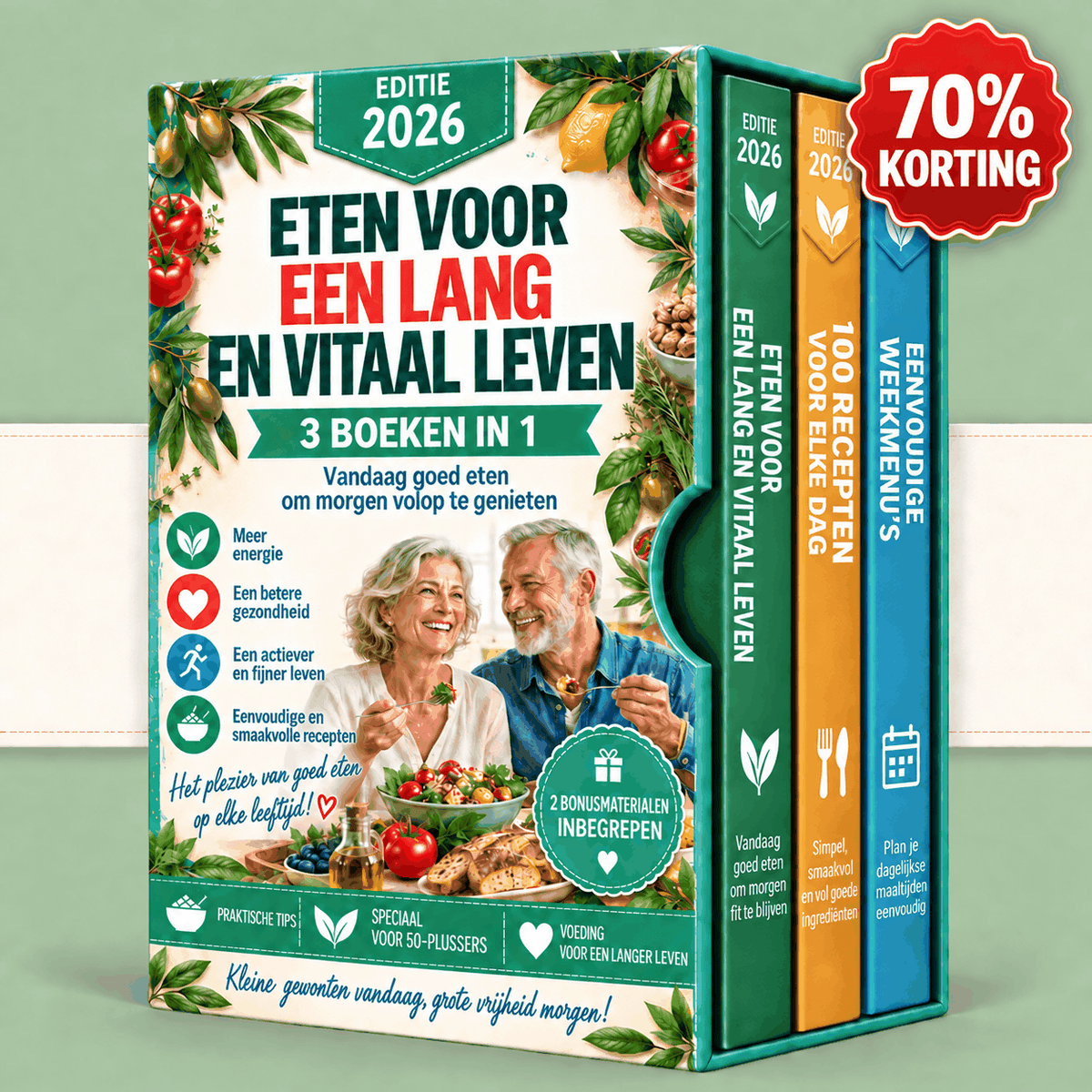 Longevity Dieet: 100 Recepten – 3 Boeken in 1