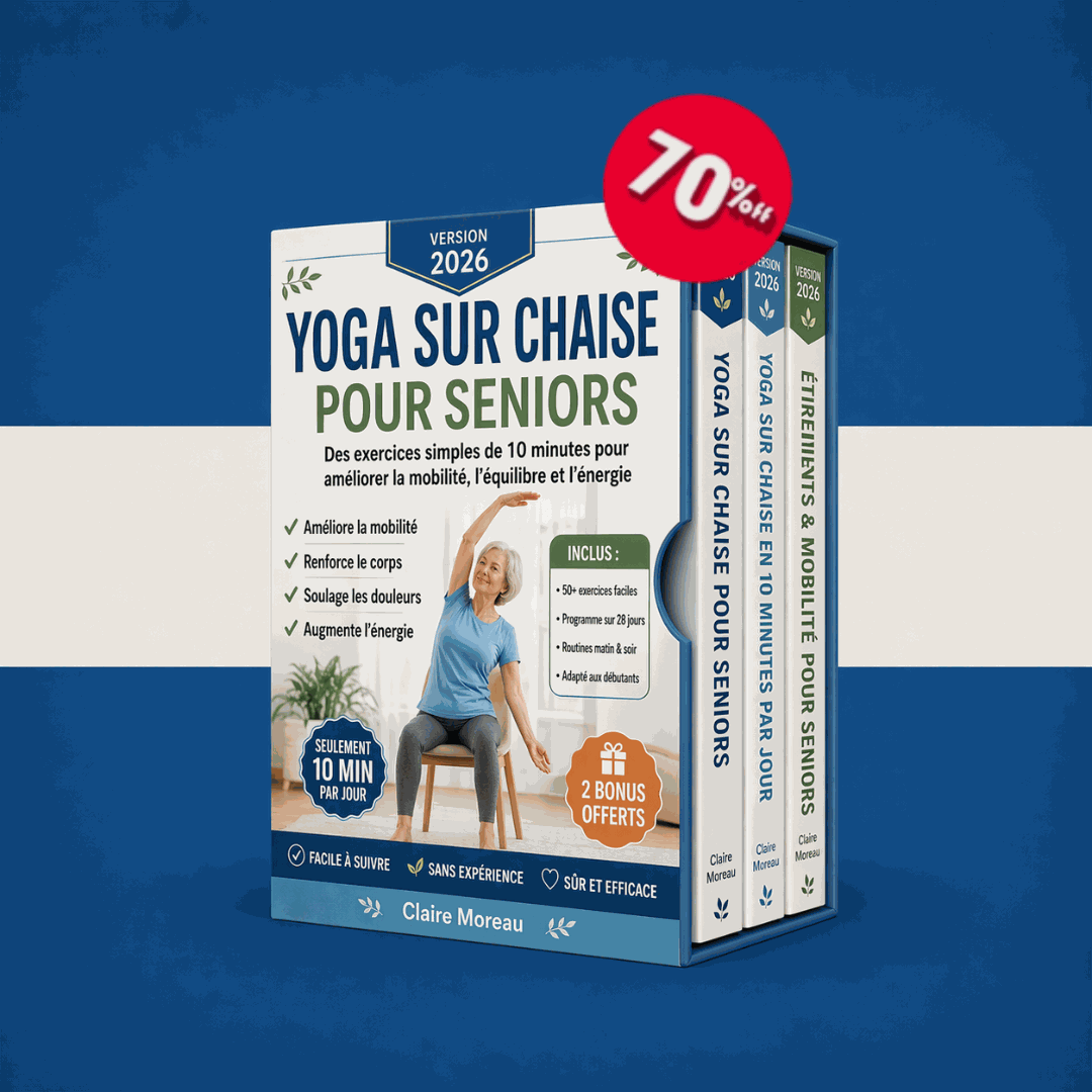 Yoga sur Chaise pour Seniors – 3 Livres en 1